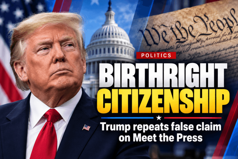 BIRTHRIGHT CITIZENSHIP: In an interview that aired Sunday on NBC’s “Meet the Press,” Donald Trump repeated the lie that the US is the only country in the world where people can become citizens at birth