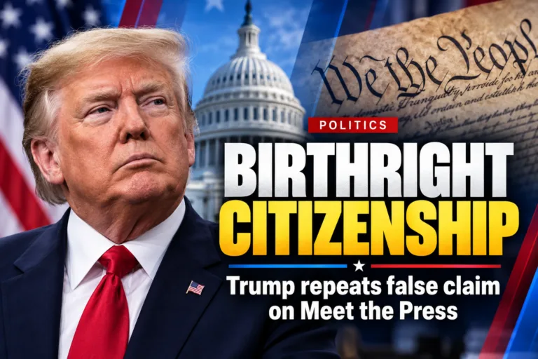 BIRTHRIGHT CITIZENSHIP: In an interview that aired Sunday on NBC’s “Meet the Press,” Donald Trump repeated the lie that the US is the only country in the world where people can become citizens at birth